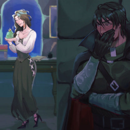 Hidden Feelings (Assistant to the Villain Inspired) Art Print & Bookmark