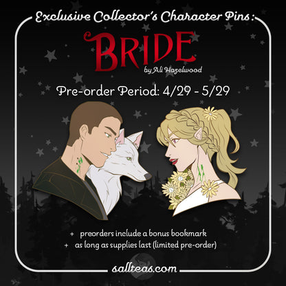 BRIDE Character Pins (by Ali Hazelwood) | Lowe & Misery | OFFICIALLY LICENSED