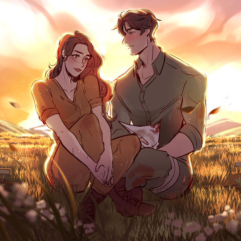 A Moment in the Fields (Divine Rivals Inspired) Art Print & Bookmark