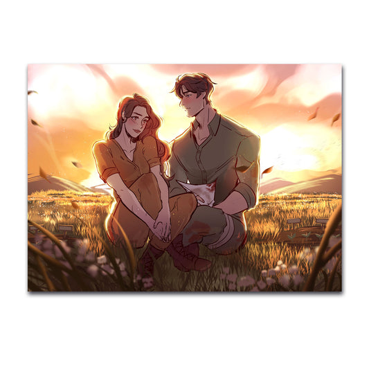 A Moment in the Fields (Divine Rivals Inspired) Art Print & Bookmark