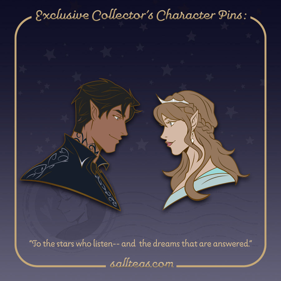 [PRE-ORDER] Feyre & Rhysand Character Pins | Feysand | A Court of Mist and Fury | OFFICIALLY LICENSED