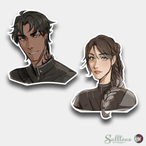Fourth Wing: Xaden and Violet Character Stickers | OFFICIALLY LICENSED