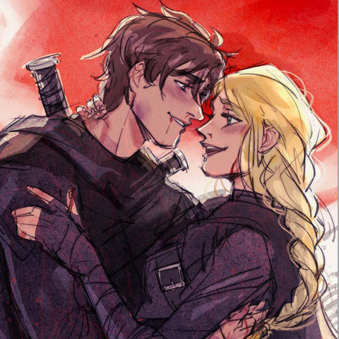 Sam and Celaena (Throne of Glass Inspired) Art Print & Bookmark