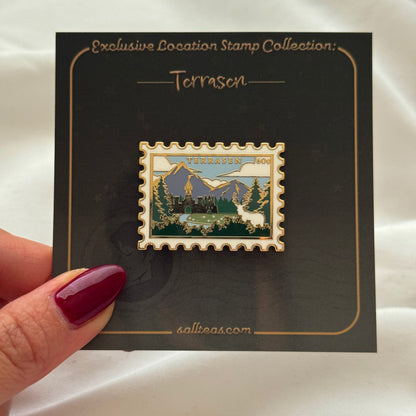 Terrasen Location Stamp Hard Enamel Pin (Throne of Glass) | OFFICIALLY LICENSED