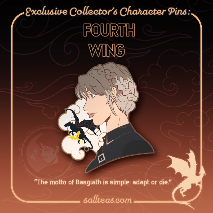FOURTH WING/IRON FLAME Character Pins (by Rebecca Yarros) | Xaden & Violet | OFFICIALLY LICENSED