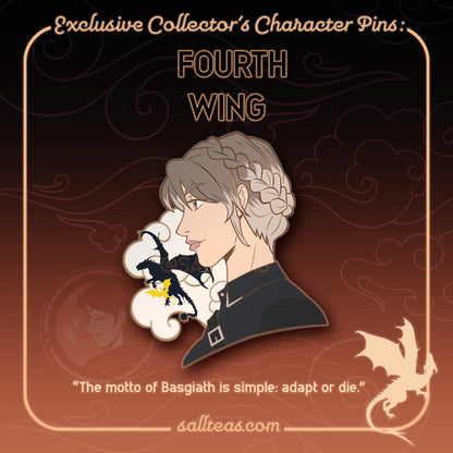 FOURTH WING/IRON FLAME Character Pins (by Rebecca Yarros) | Xaden & Violet | OFFICIALLY LICENSED