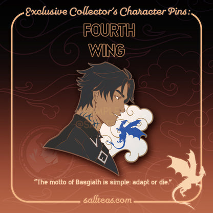 FOURTH WING/IRON FLAME Character Pins (by Rebecca Yarros) | Xaden & Violet | OFFICIALLY LICENSED
