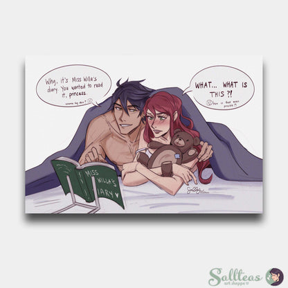 Reading Miss Willa's Diary (From Ash and Blood Inspired) Art Print