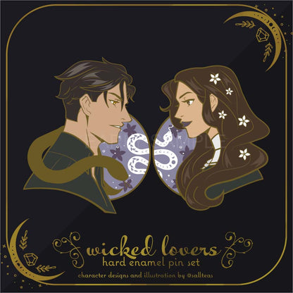 Wicked Lovers: Wrath and Emilia Inspired Enamel Pins