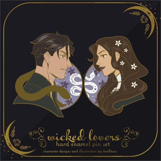 Wicked Lovers: Wrath and Emilia Inspired Enamel Pins